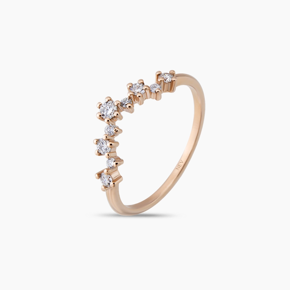 Stars 0.22 CT Diamond Ring - 3