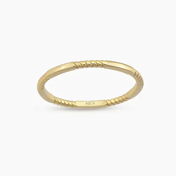 Struct Yellow Gold Ring - 1
