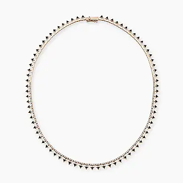 Sun Pırlanta Taşlı ve Siyah Mineli Gerdanlık - Nev Jewellery (1)