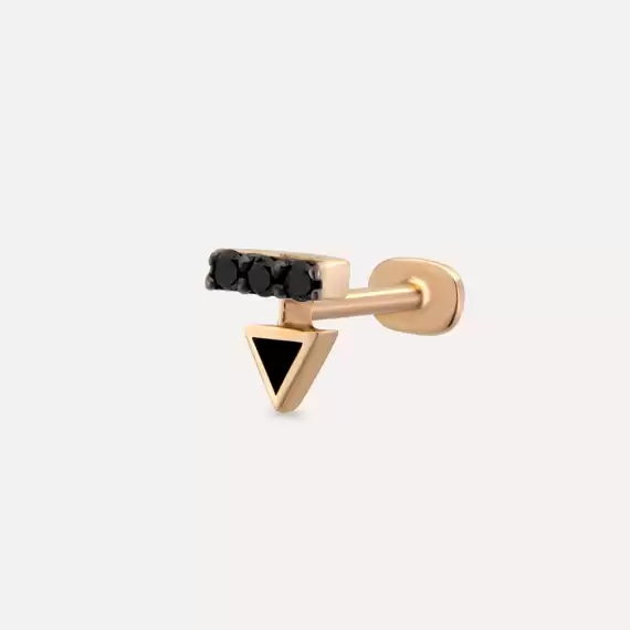 Sun Black Diamond Rose Gold Piercing - 1