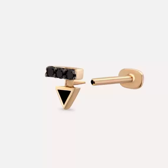 Sun Black Diamond Rose Gold Piercing - 5