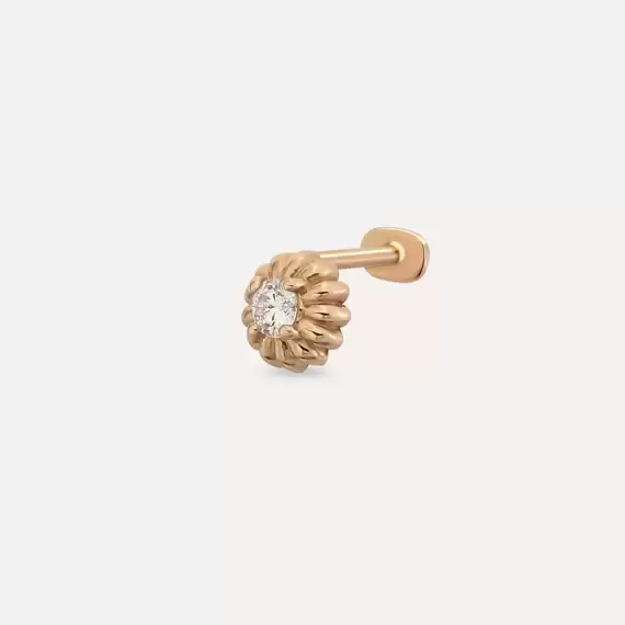 Sunflower Diamond Rose Gold Piercing - 1