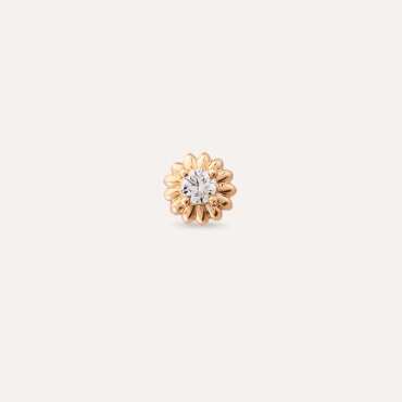 Sunflower Diamond Rose Gold Single Earring - Nev Jewellery