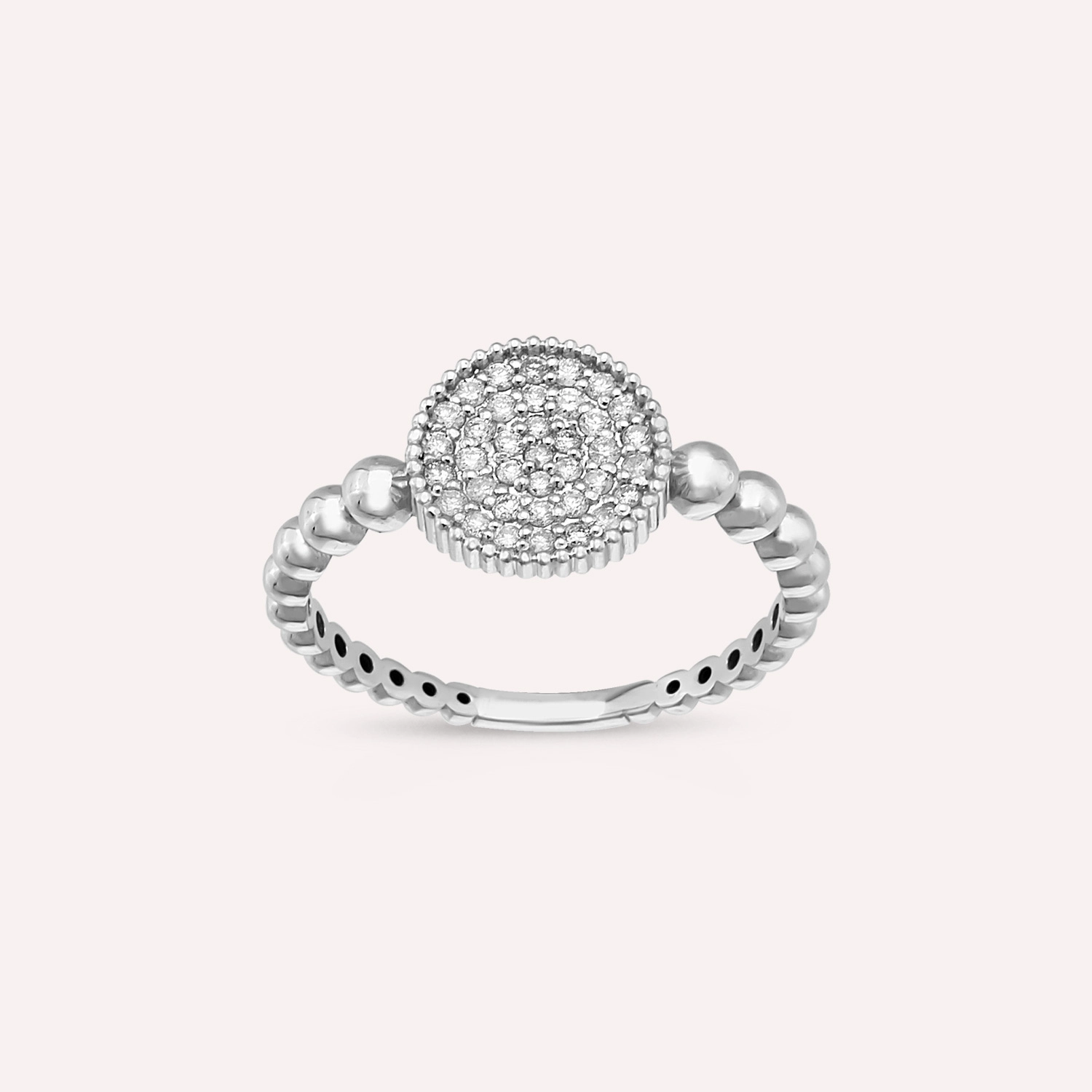 Thea 0.24 CT Pırlanta Taşlı Beyaz Altın Yüzük - Nev Jewellery (1)
