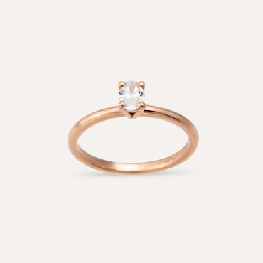 Theia 0.50 CT Oval Cut Diamond Solitaire Ring - Nev Jewellery