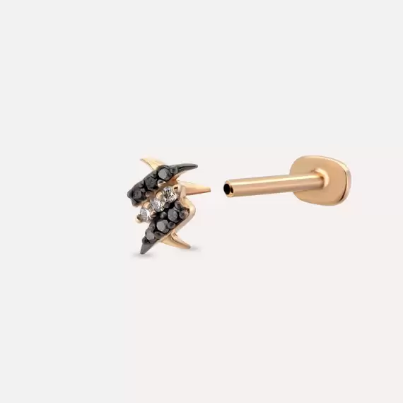 Thorn Black Diamond Rose Gold Piercing - 5