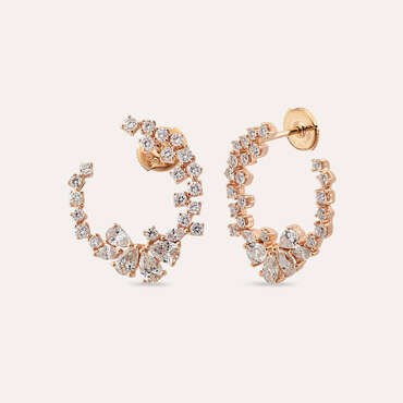 Tiamat 3.04 CT Damla ve Markiz Pırlanta Taşlı Küpe - Nev Jewellery (1)