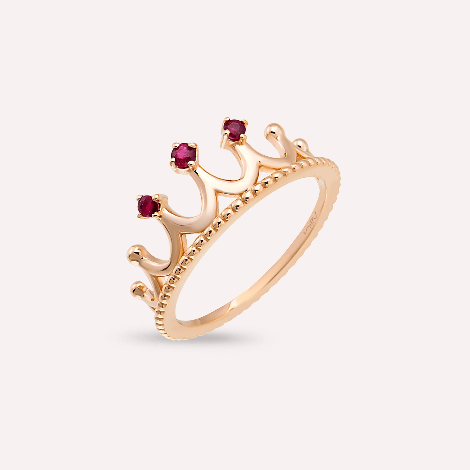 Tiara Ruby Rose Gold Ring - 3