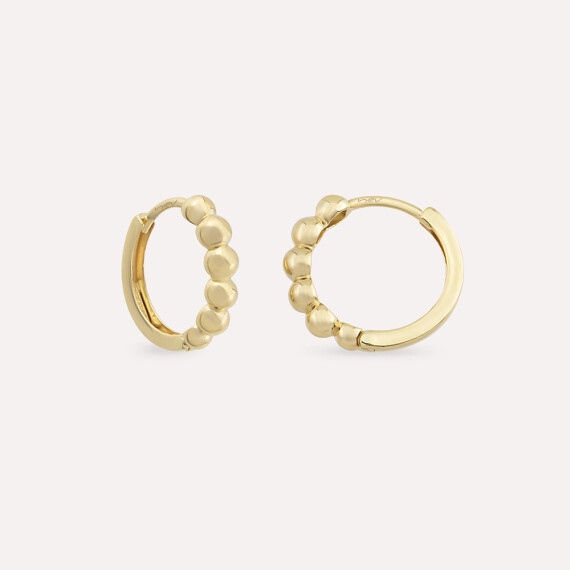 Toffy Yellow Gold Hoop Earring - Nev Jewellery