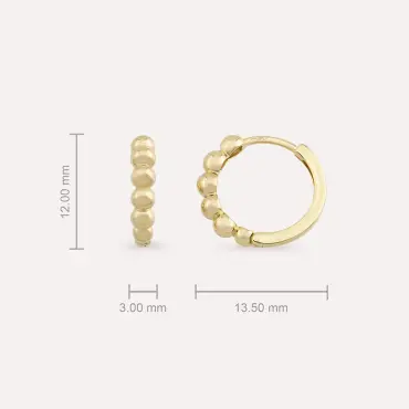 Toffy Yellow Gold Hoop Earring - Nev Jewellery (1)