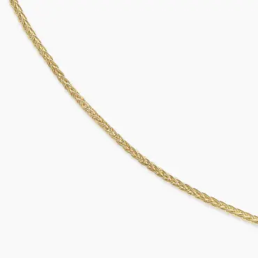 Tress Yellow Gold Italian Necklace - Nev Jewellery (1)