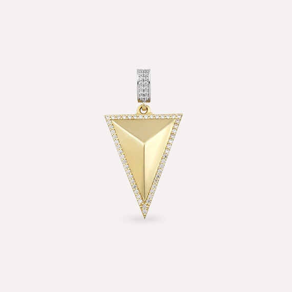 Trine Sarı Altın Kolye Ucu/Charm - Nev Jewellery