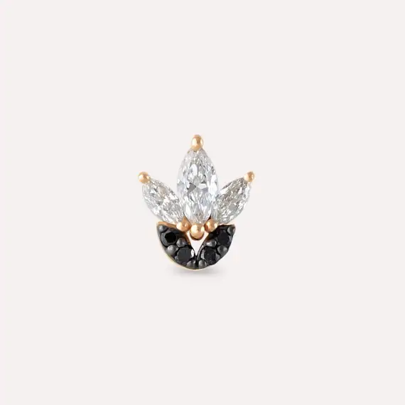 Tulip Black Diamond Rose Gold Piercing - 3