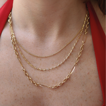 Twila Yellow Gold Italian Necklace - Nev Jewellery (1)