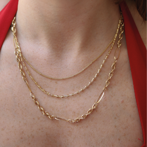 Twila Yellow Gold Italian Necklace - 2