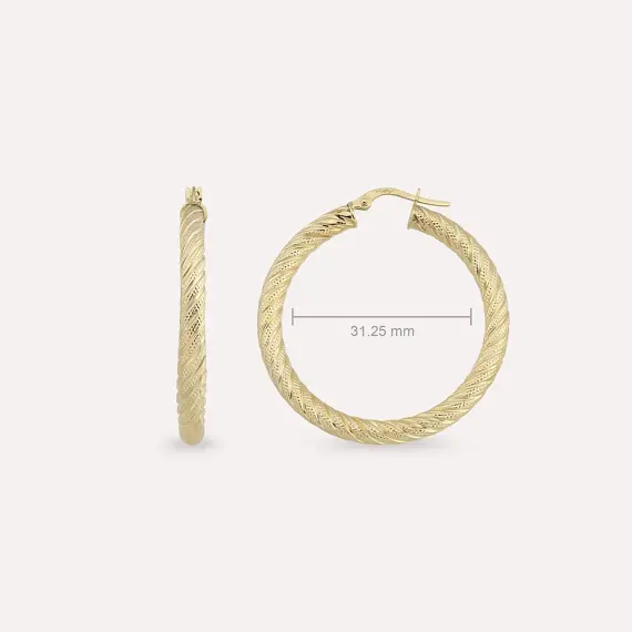Twilla M Yellow Hoop Earring - 4