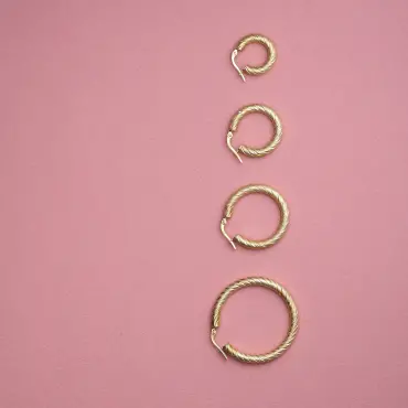 Twilla XXS Sarı Altın Halka Küpe - Nev Jewellery (1)