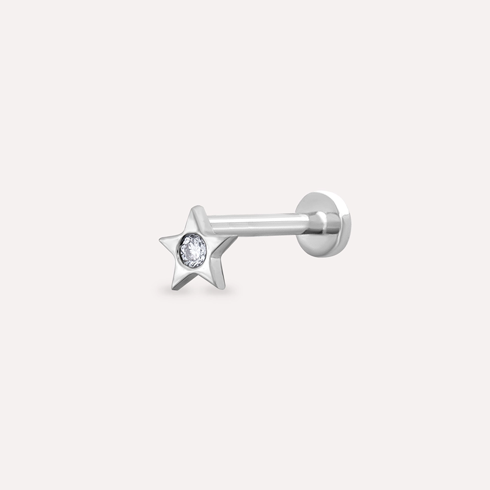 Twinkle Diamond White Gold Piercing - 1