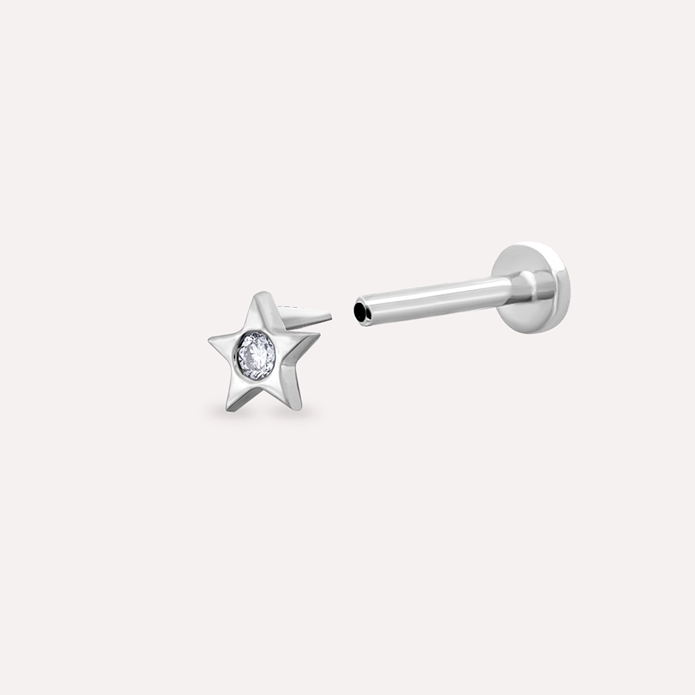 Twinkle Diamond White Gold Piercing - 4