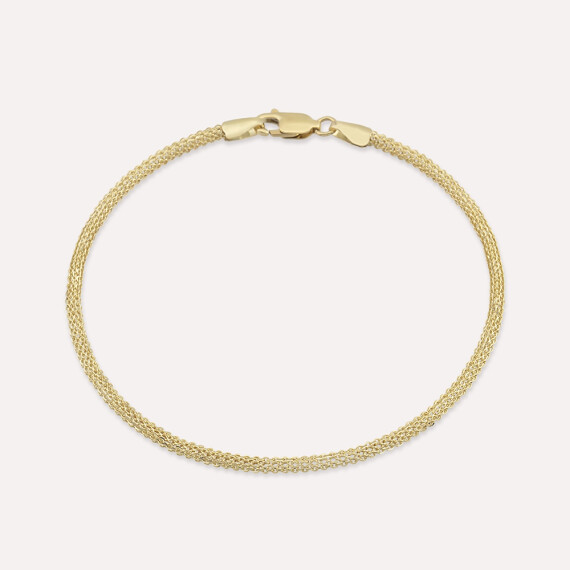 Twiny Yellow Gold Bracelet - Nev Jewellery