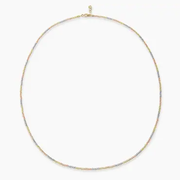 Üç Renk Dorika Altın Kolye - Nev Jewellery (1)