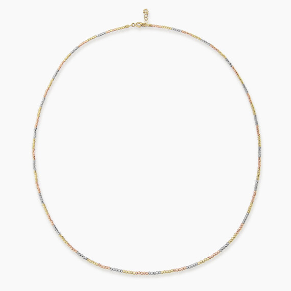 Üç Renk Dorika Altın Kolye - Nev Jewellery