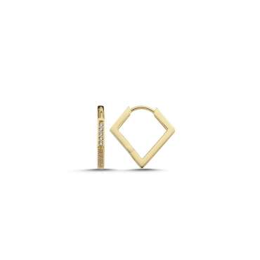 Üçgen Tasarım Halka Küpe - NEV JEWELLERY