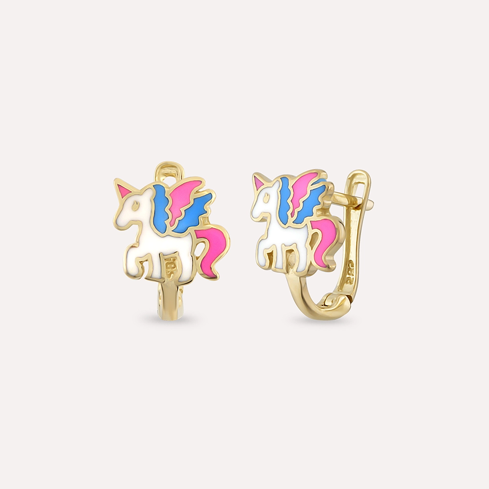 Unicorn Yellow Gold Child Earring - 1