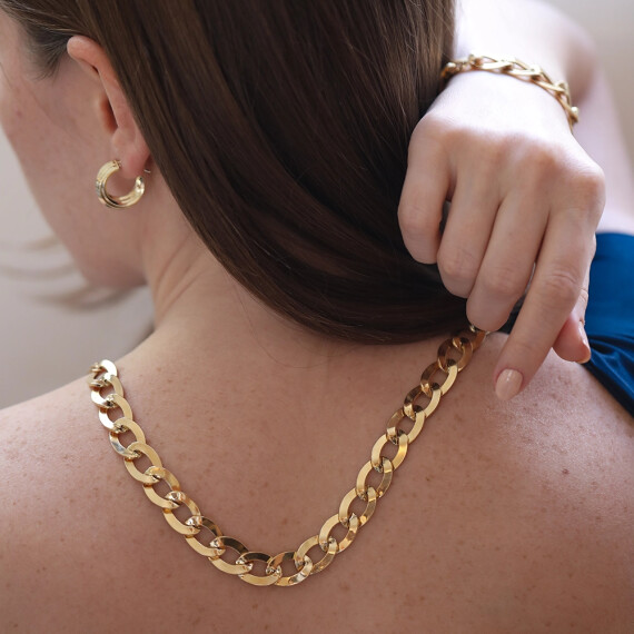 Unity Yellow Gold Italian Necklace - Nev Jewellery