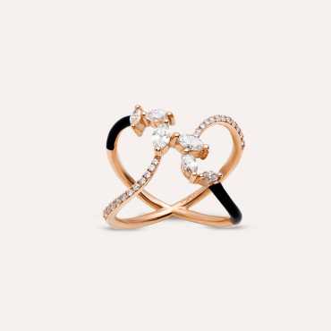 Ursae 0.69 CT Diamond and Black Enamel Ring - Nev Jewellery (1)