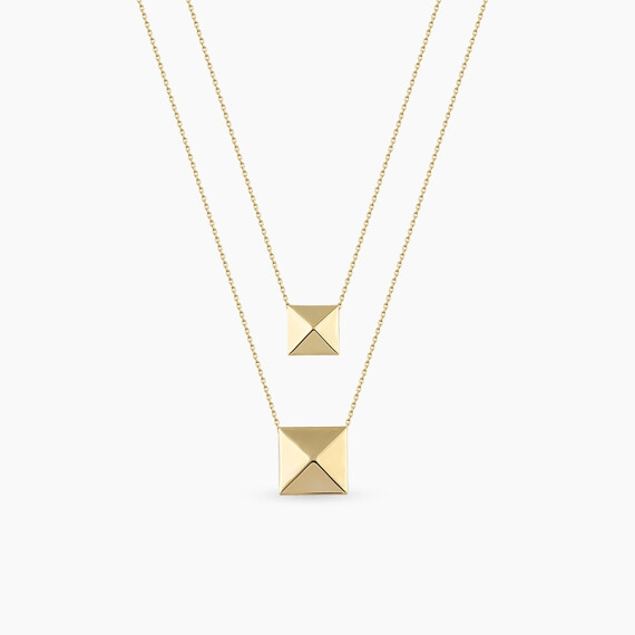 Vector Sarı Altın Kolye - Nev Jewellery