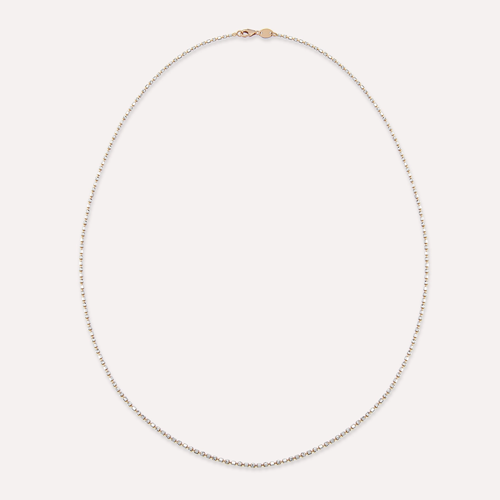 Vein Rose and White Gold Chain - 1