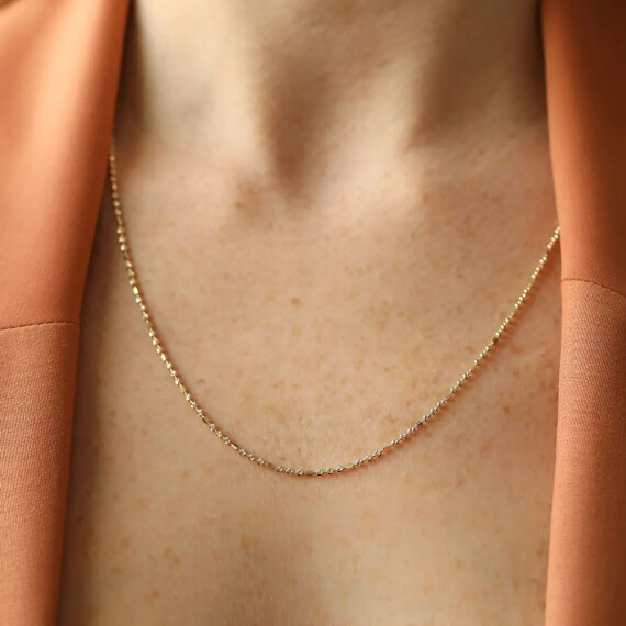 Vein Sarı Altın Zincir Kolye - Nev Jewellery