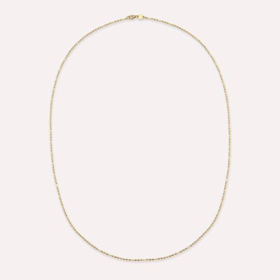 Vein Sarı Altın Zincir Kolye - Nev Jewellery