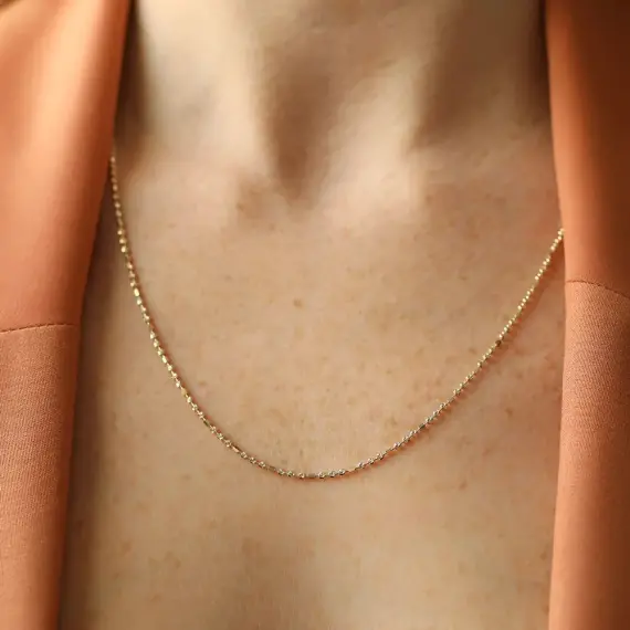 Vein Yellow Gold Chain - 2