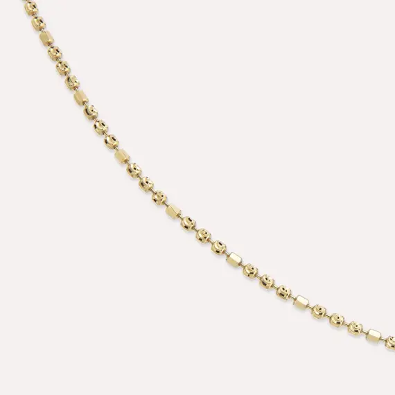 Vein Yellow Gold Chain - 3