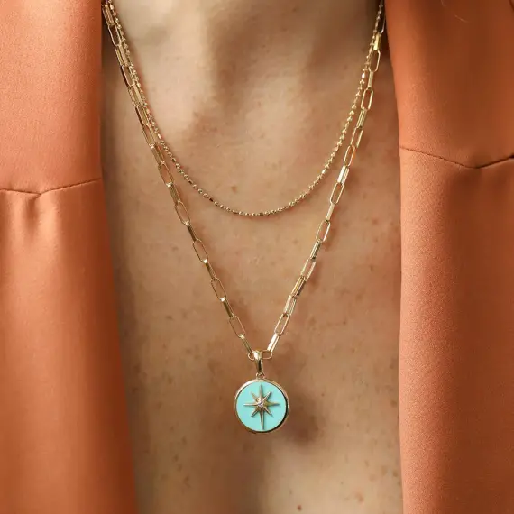 Vein Yellow Gold Chain - 4