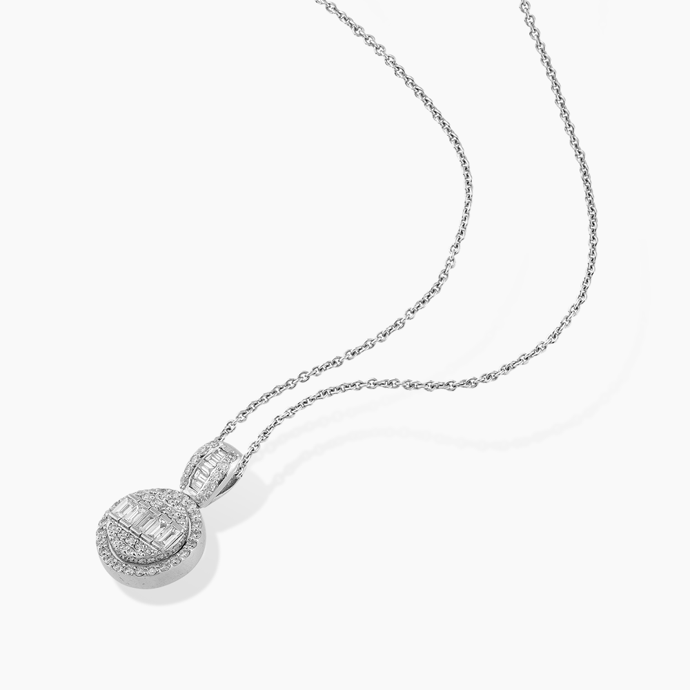 Velora 0.49 CT Baguette Diamond White Gold Necklace - 3