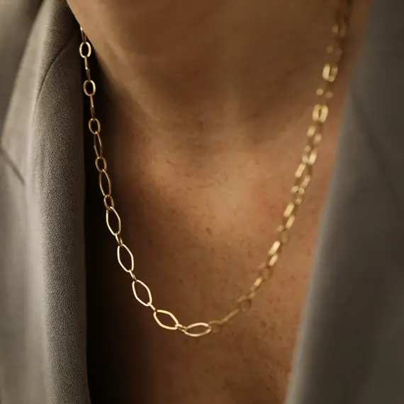 Vena Yellow Gold Italian Necklace - 3