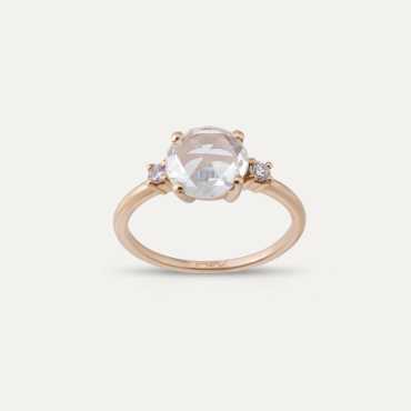 Venus 1.76 CT Rose Cut Diamond and Diamond Ring - Nev Jewellery