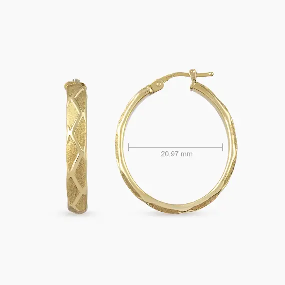Versa Yellow Gold Italian Earring - 3