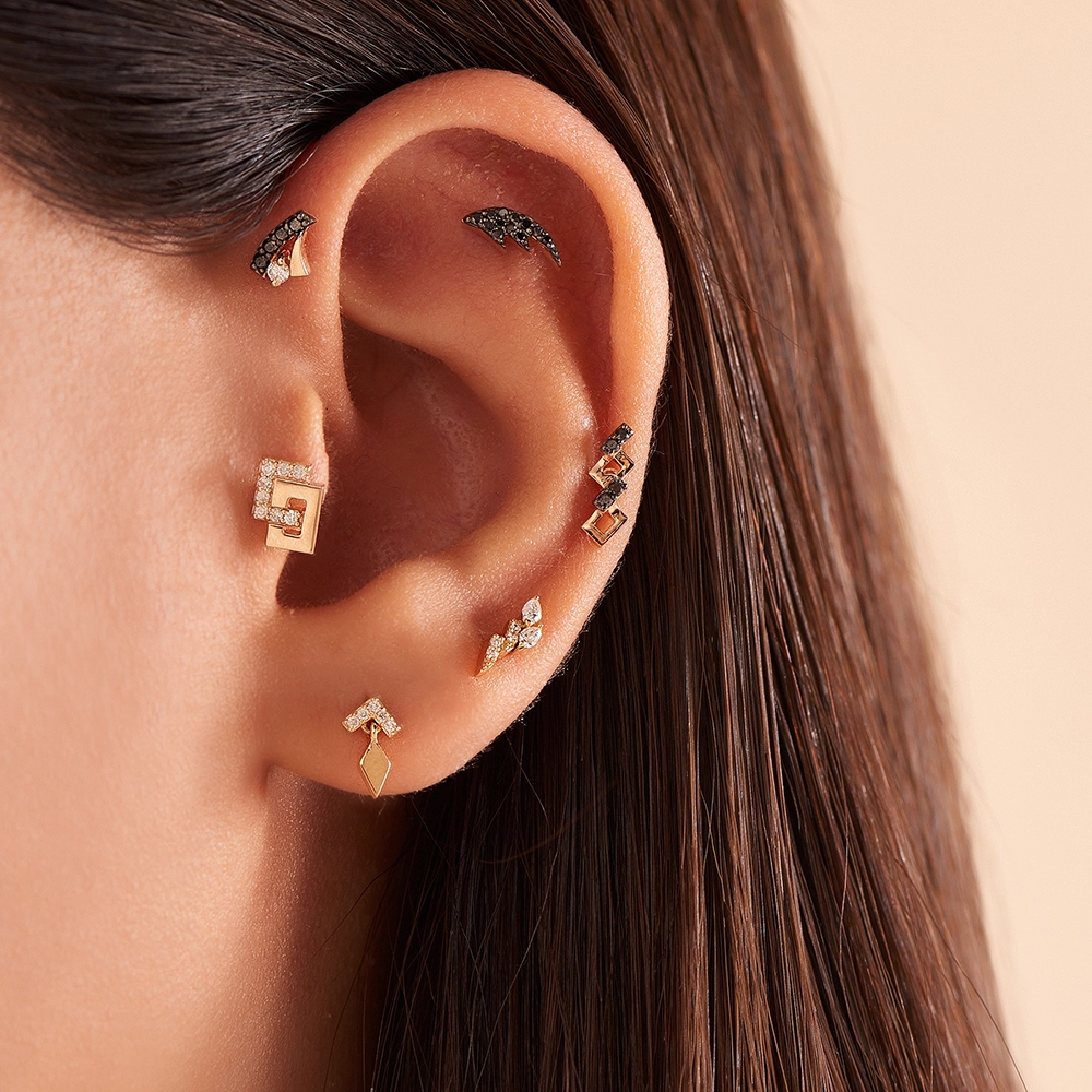 Vina Diamond Rose Gold Earring - Nev Jewellery (1)