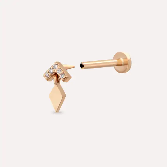 Vina Diamond Rose Gold Piercing - 4