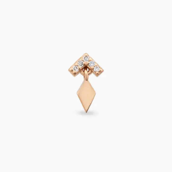 Vina Diamond Rose Gold Piercing - 3