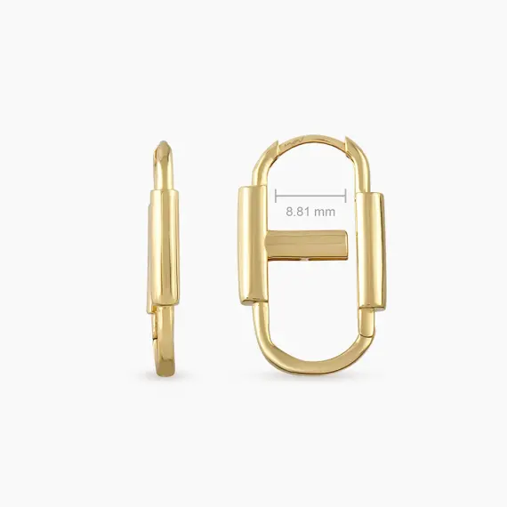 Vinca Yellow Gold Italian Earring - 4