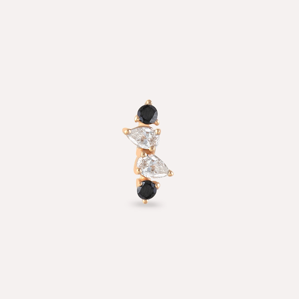 Vine Black Diamond Rose Gold Piercing - 3