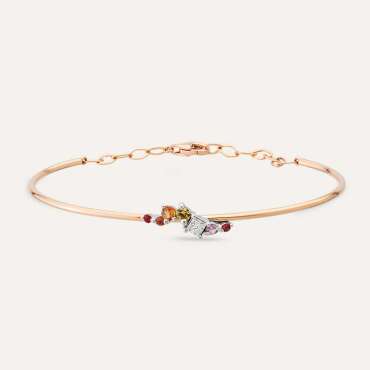 Violet Multicolor Safir ve Pırlanta Taşlı Bileklik - Nev Jewellery (1)