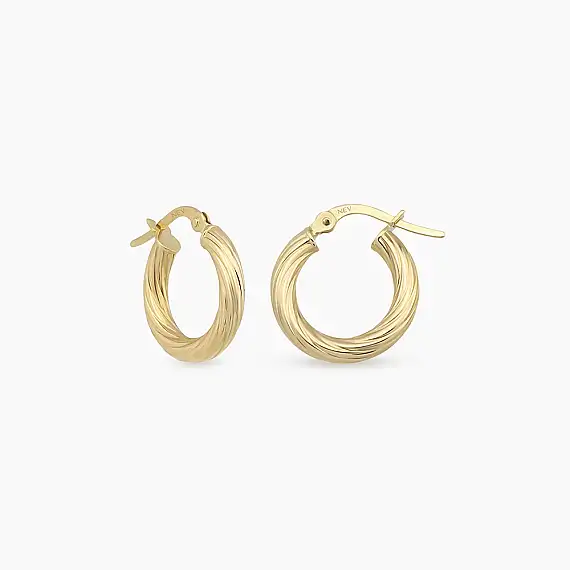 Virelle XS Yellow Gold Hoop Earrings - 1