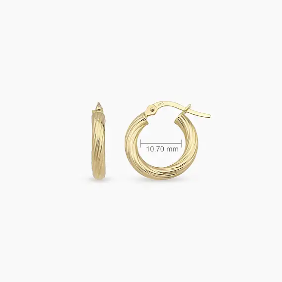 Virelle XS Yellow Gold Hoop Earrings - 2