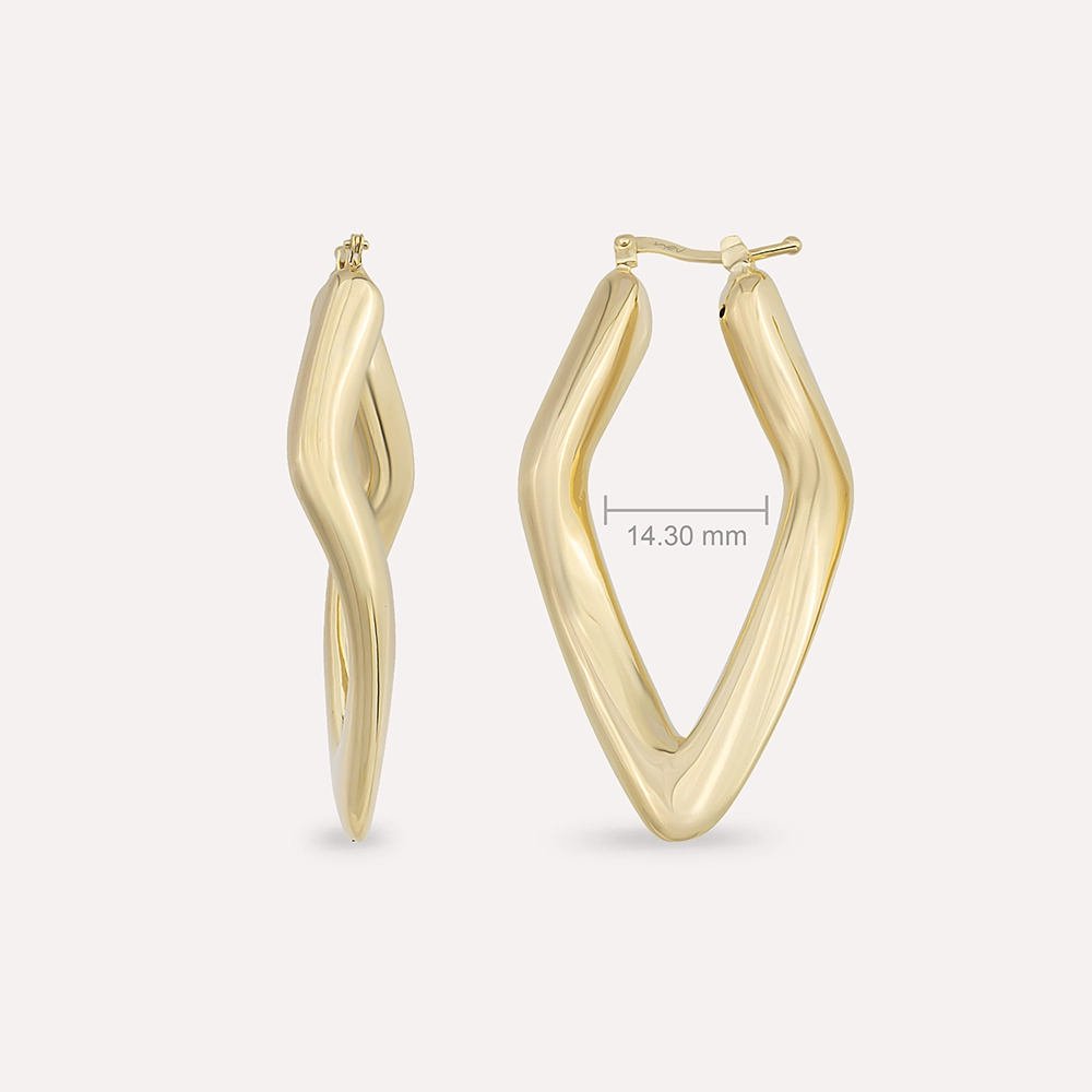 Vita Yellow Gold Italian Earring - 3